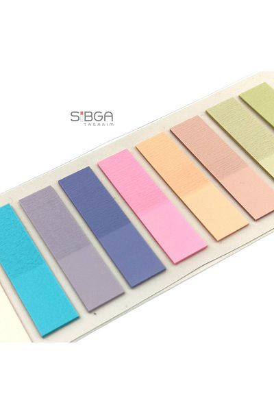 sibga tasarım Transparent Colored Postit Post-it Post ItBookmark Bookmark Postit Sticker Note Paper 200 Sheets