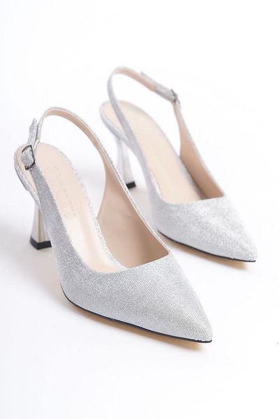Shoesers Glittered Stone Covered - Ankle Strap Women's Heeled Shoes