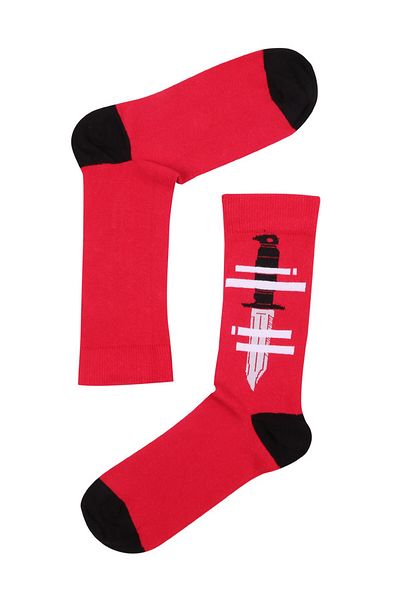 The Socks Company Ανδρικές κόκκινες κάλτσες 15kdcr121e-κόκκινες