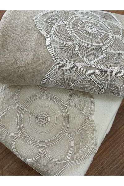 Çeyiz Bahçesi Δαντελένια γαλλική πετσέτα Busem Double Velvet