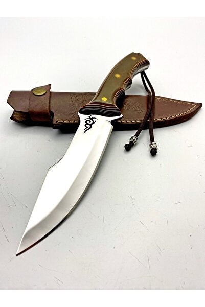 göcen El yapımı Verzalit Saplı Paslanmaz Çelikten Av ve Kamp Bıçağı