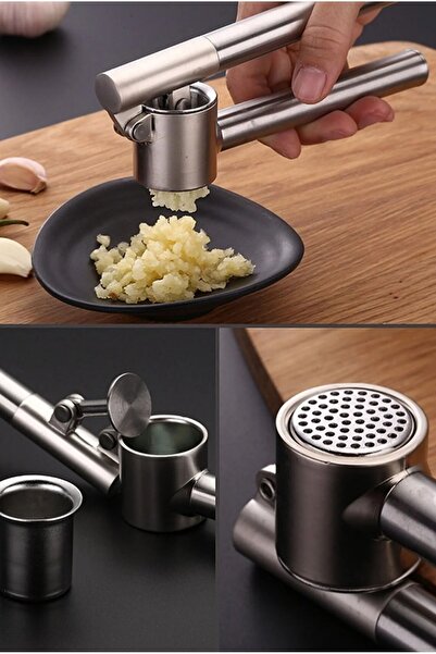 UZUN STORE Quality Stainless Steel Garlic Crusher - 1 Piece