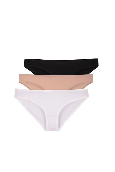 Dominant Set de chiloți bikini din bumbac din 3 piese - culori mixte