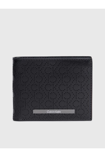 Calvin Klein Men's Black Wallet with Multiple Card Slots and Paper Money Compartments with Brand Logo K50K511834-0GK