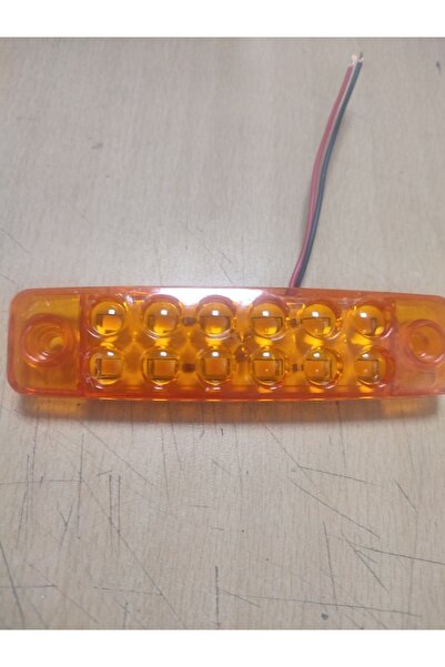 Akyol 12 Led'li Çift Sıra Mercek Led Lamba Turuncu 12 V 24 Volt Uyumlu Led Pozisyon Lambası