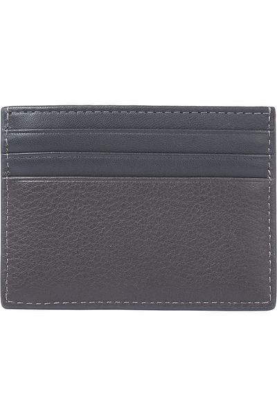 Tommy Hilfiger Herren-Geldbörse mit Markenlogo, glatter Oberfläche, mehreren Kartenfächern, dunkelgrau, AM0AM11858-PSM