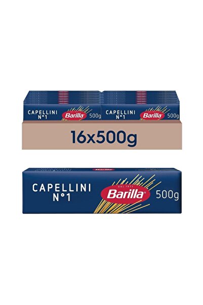 Barilla Capellini No:1 İnce Spaghetti 500 G x 16 paket (1 koli)