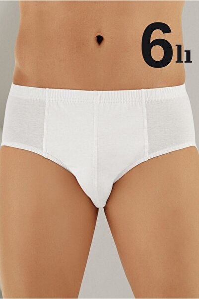 marmara qumasch White 6-Pack Men's Underwear %100 Cotton Jersey