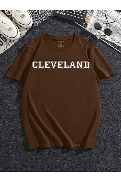 TKSTORE Cleveland Unisex Text T-Shirt