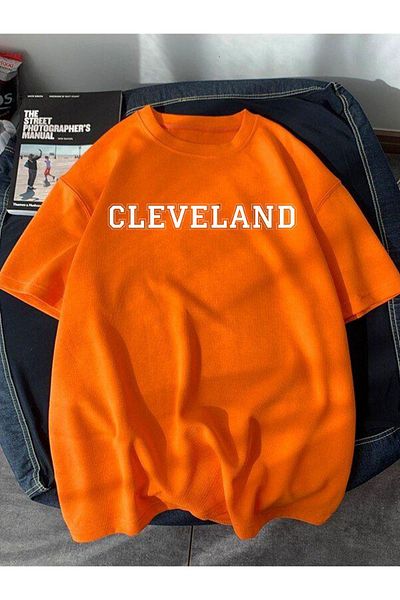 TKSTORE Cleveland Unisex Text T-Shirt