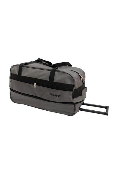 ESCAPE 203 Gray Two-Wheel Checked Travel Bag