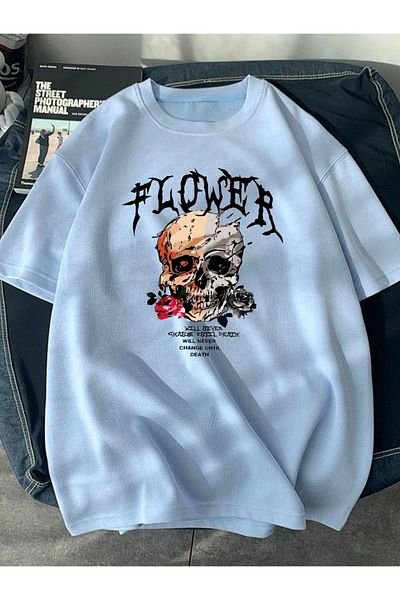 TKSTORE Unisex Floral Printed T-Shirt