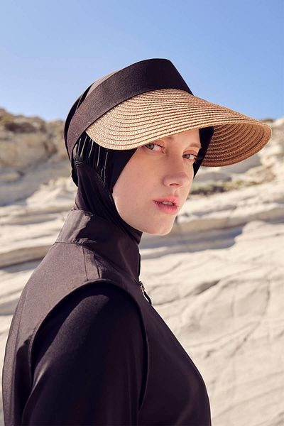 Haşema Сгъваема плажна шапка с козирка Camel