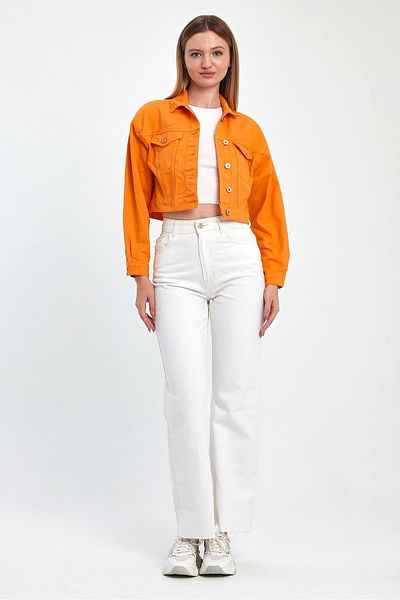 EXPLODE - Γυναικείο πορτοκαλί Crop Jacket
