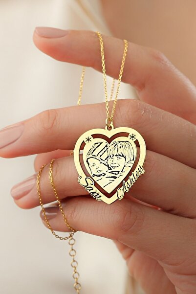 Silvano Jewelry 925 Ayar Gümüş Kişiye Özel Resimli Kolye