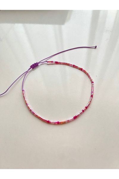 Ben Aleina Miyuki Pink Tones Anklet & Bracelet