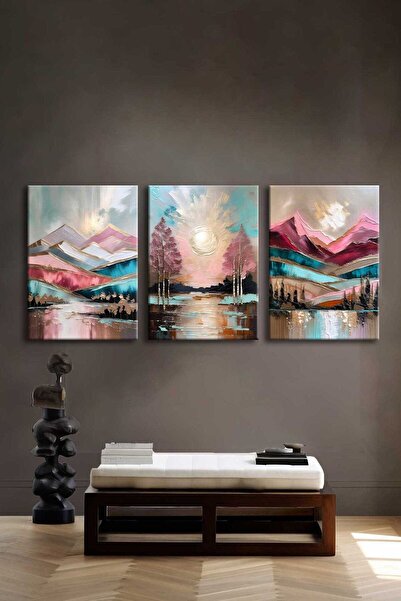 Voovart Kanvas Duvar Tablosu 3'lü Canvas Tablo Seti - VOOV4262