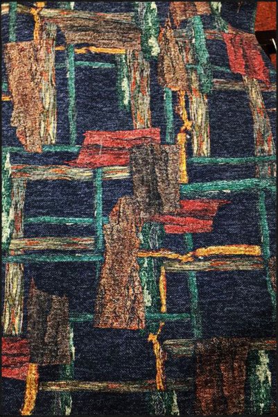 Rugs Modern Halı سجادة مزخرفة مخططة ذات طابع أسود وقابلة للغسل miravip8988