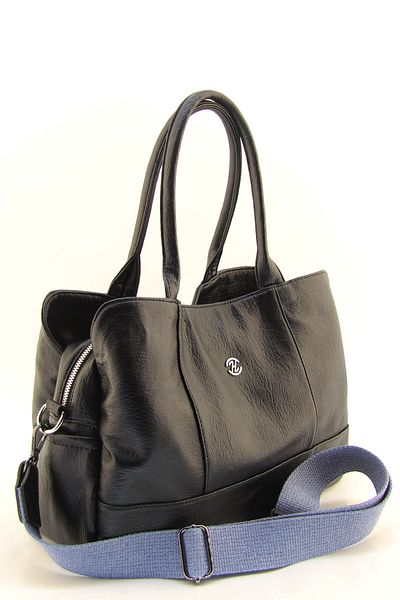 HNB Black Casual Multi-Compartment Women's Shoulder Bag