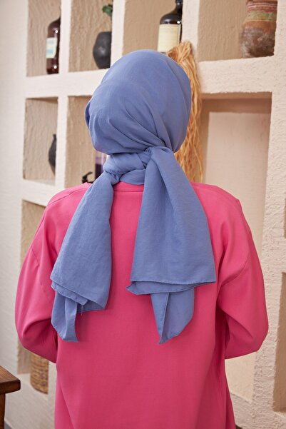 İpekhan Rise Cotton Shawl Steel Blue 9500-03