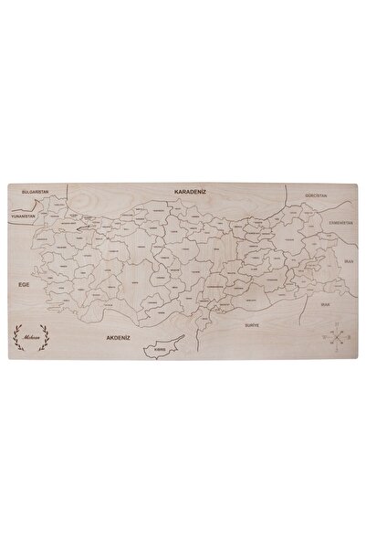 Ahşap Doğal Türkiye Haritası Puzzle
