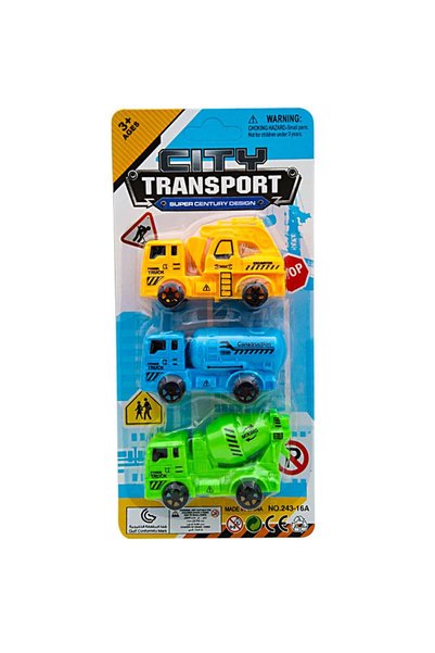 Cansu 3-Piece Pull and Drop Construction Machine - Blue Water World