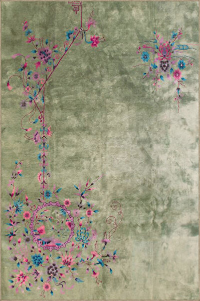 Rugs Modern Halı Sarmaşık Çiçekli Modern Desenli Dokuma Taban ve Dekoratif Yı...