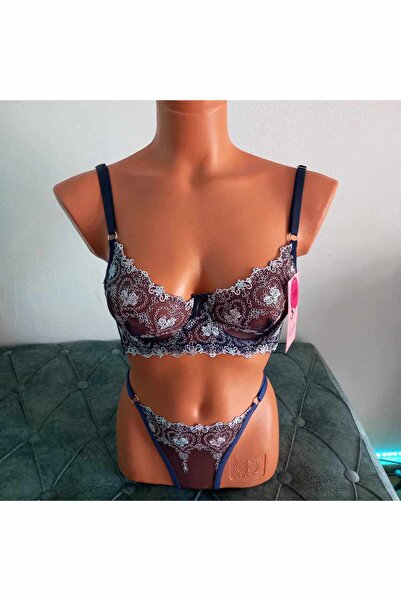 Lotus Bahar dallı tüllü büstiyer  sütyen takım love secret