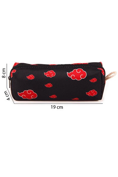 AlpCollection Naruto Akatsuki - Red Cloud Zippered Pen Holder Makeup Bag