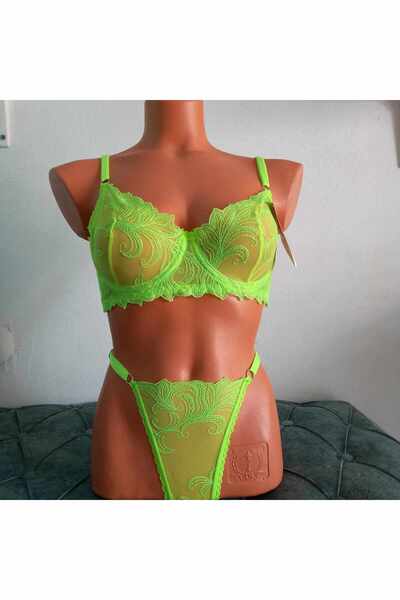 Lotus Bahar dallı tüllü sütyen takım love secret