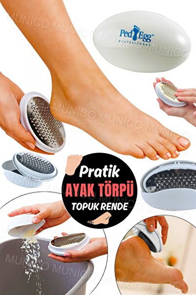 Munico Ayak Topuk Nasır Temiz Ayak Bakım Törpüsü Topuk Rendesi Kutulu Pürüzsüzleştirici Ayak Topuk Törpüsü