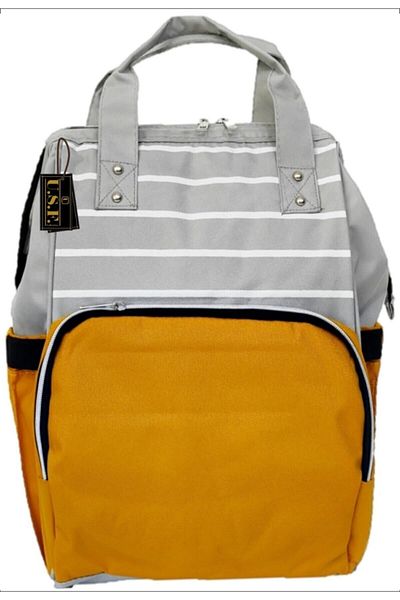 USF Baby Care Backpack Mother Baby Care Backpack Light Grey-yellow