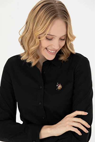 U.S. Polo Assn. CRISTA023K Uzun Kollu Slim Fit Basic Kadın Gömlek