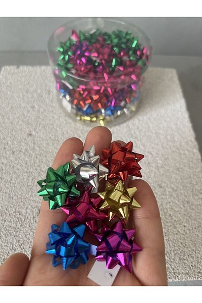 Meyofficial mixed color raffia mini ornament star