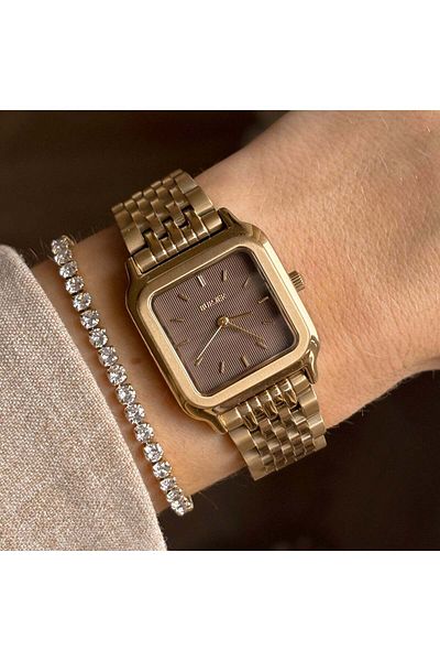 Burker Damenuhr Macy Gold Braun