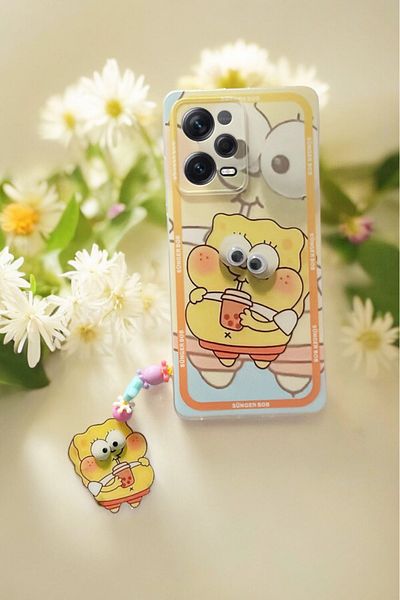 Spoyi حافظة هاتف Xiaomi Redmi Note 12 Pro 5G بتصميم سبونج بوب مع سحر