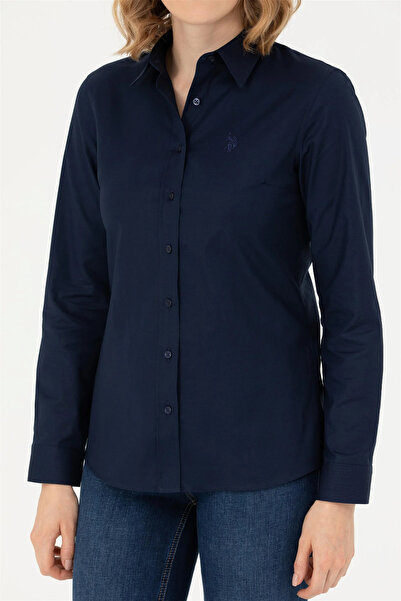 U.S. Polo Assn. CRISTA023K Uzun Kollu Slim Fit Basic Kadın Gömlek