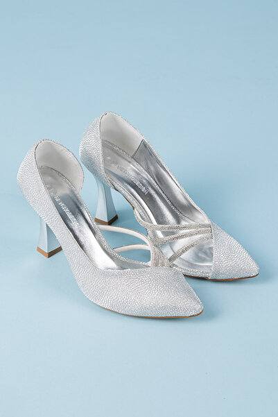 Getcho Stoned Silver Perlin Evening Dress - Women's Heeled Shoes