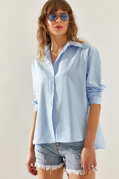 Bianco Lucci Cămașă Terikoton de damă cu pliuri casual - 448160251332