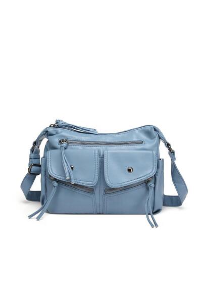 BARCELONA 21K Yıkama Deri Postacı Askılı Soft Kadın Çantası 21-K Barcelona 1869