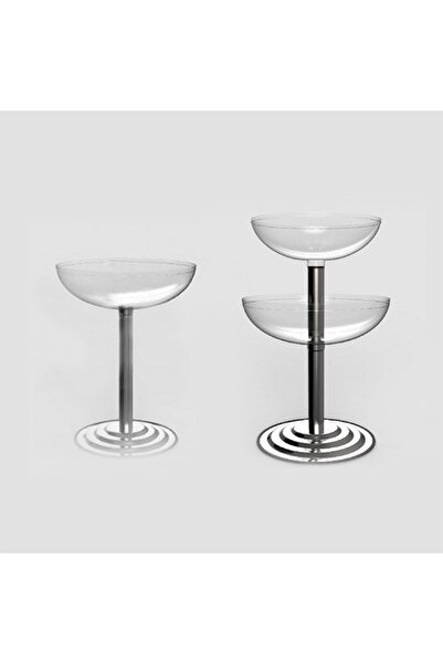 Blue Concept Metal Ayaklı Fanus Stant Ürün Teşhir Havuz Görsel Standı 1'li Ve...