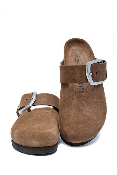 Kifidis 14444 Ch-Kifidis Soft Step Kadın Süet Deri Sabo Mantar Terlik 36-41