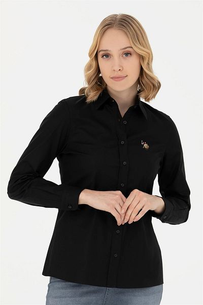 U.S. Polo Assn. CRISTA023K Cămașă de bază pentru femei, cu mânecă lungă, slim fit