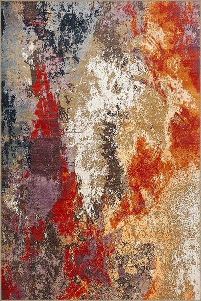 Rugs Modern Halı Διακοσμητικό, πλενόμενο χαλί με υφαντή βάση, βαμμένο με κόκκ...