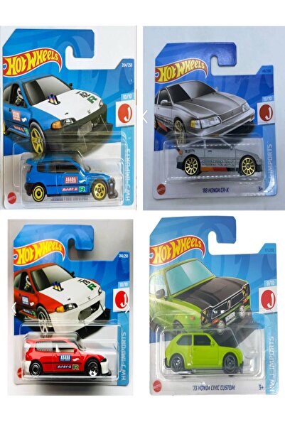 HOT WHEELS Honda Civic 4 Araba Set