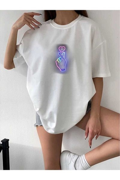 LAND MODA Unisex Oversize Copy Basic T-shirt
