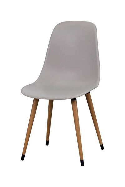 Estelia Estelia Abant Sandalye Gri Ahşap Naturel Ayaklı