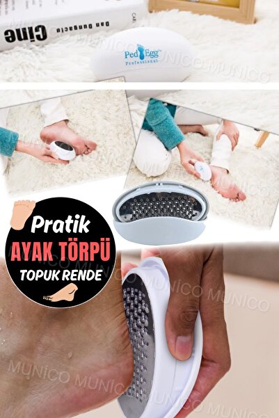 Munico Ayak Topuk Nasır Temiz Ayak Bakım Törpüsü Topuk Rendesi Kutulu Pürüzsüzleştirici Ayak Topuk Törpüsü
