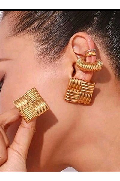 Eva Rose Vintage Hailey Bieber Series - VIP Brass Earrings