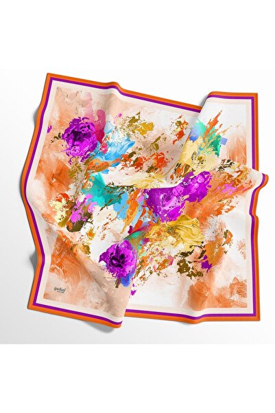 İpekal Шовковий вуаль 90x90 Літній тонкий шарф - 030010